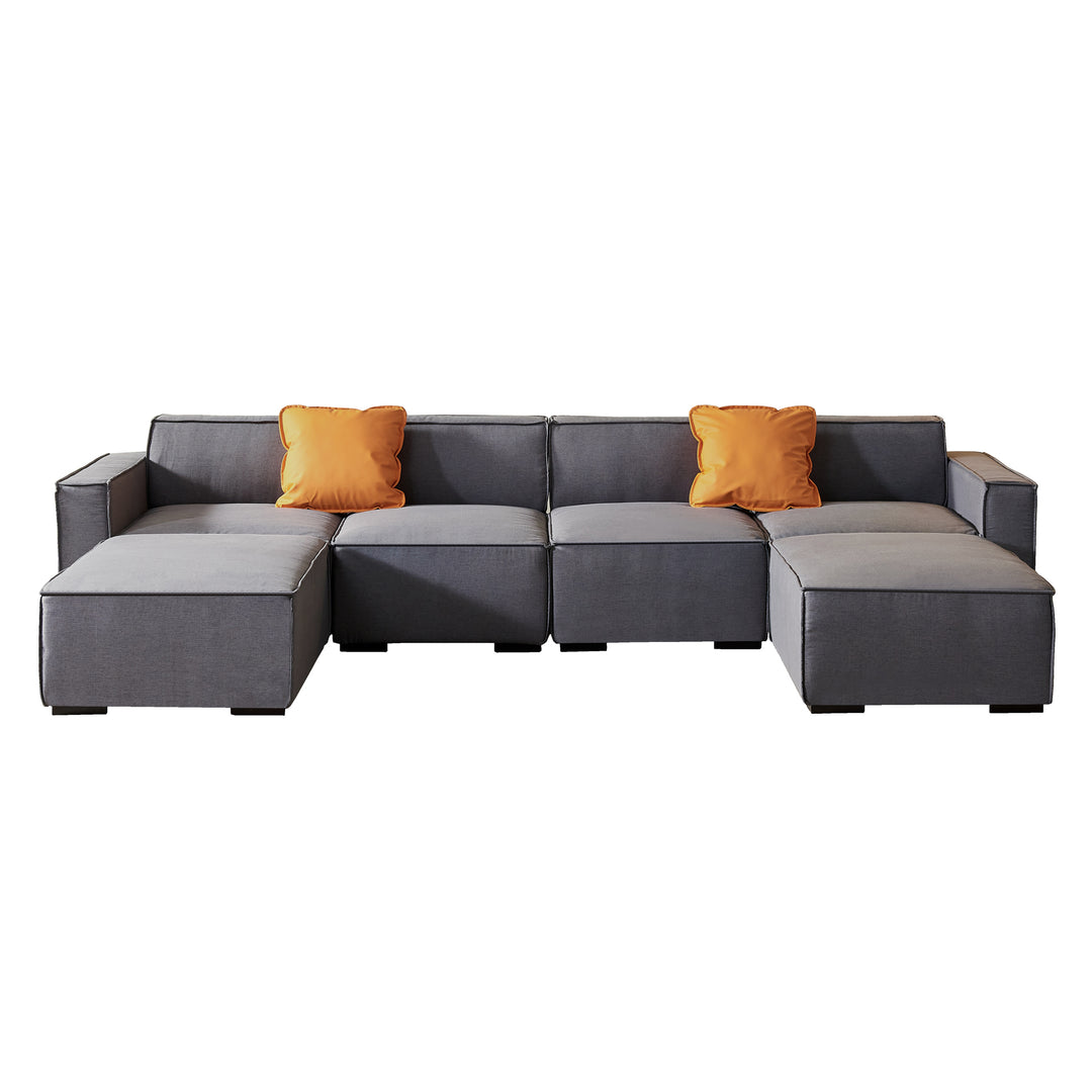 Modular U Shaped 4-Seater Sectional Sofa