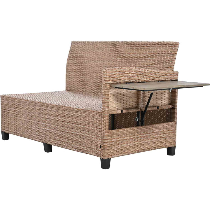 Irta 7- Seater Rattan Dining Sofa Set with Extendable Side Tables