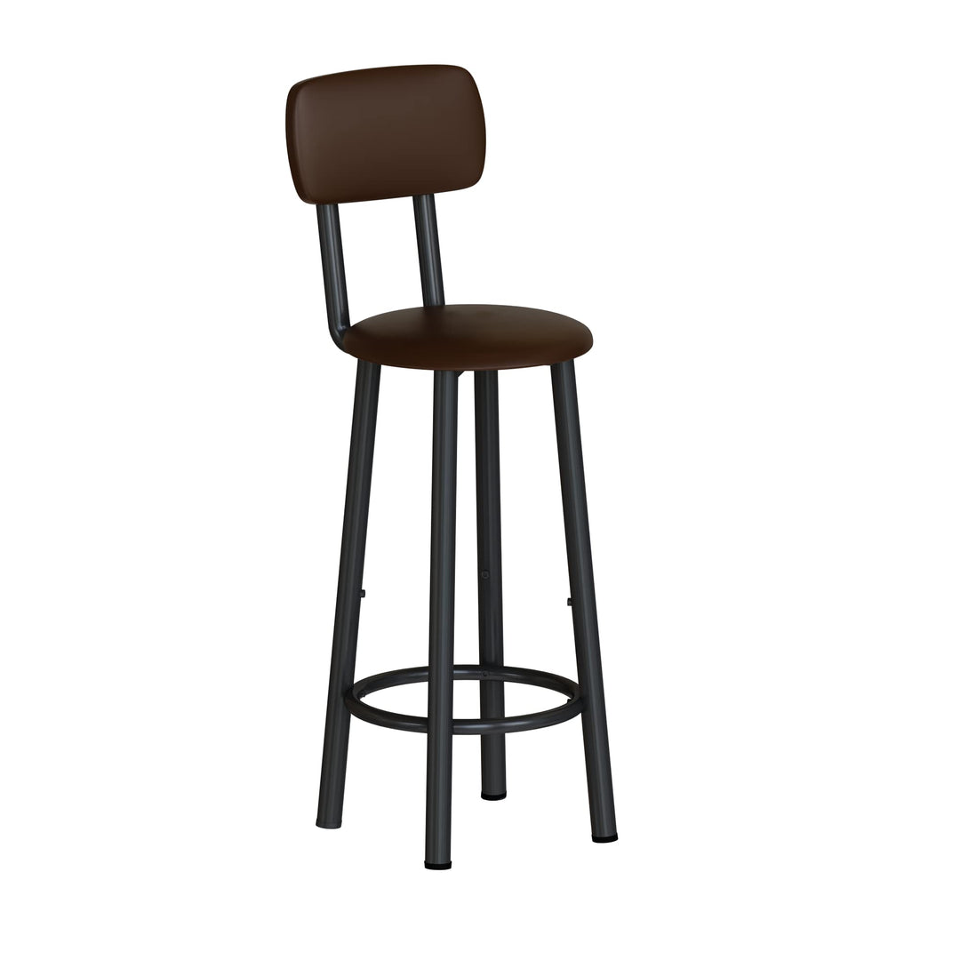 Lamerge Counter Height Dining Table & Chairs Set for 4,5 Piece Bar Table Set,Wood Kitchen Table & 4 Bar Stools for Small Spaces,Apartment, Pub,Dining Room,Rustic Brown, LCHD-RB