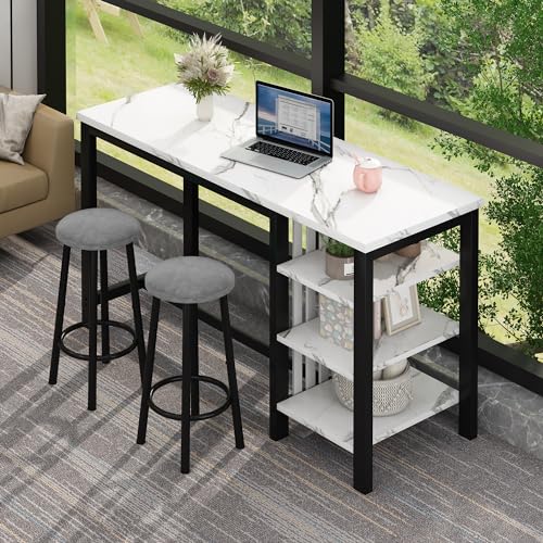3-Piece Marble Table and Chairs Set
