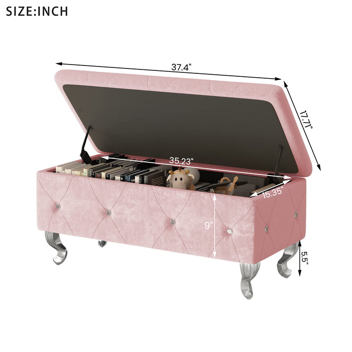 37 Inch Oval Storage Bench