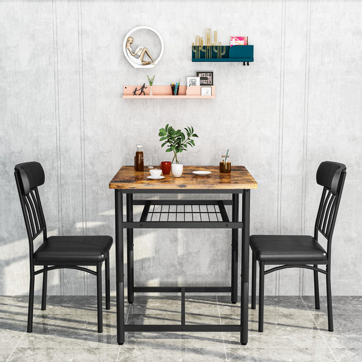 3-Piece Marble Table and Chairs Set