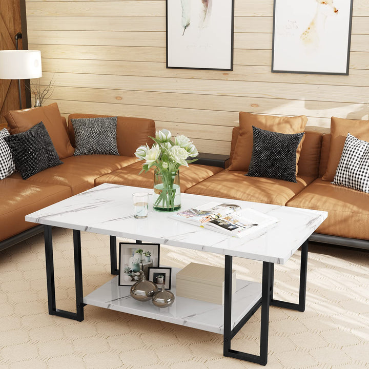 3 Pieces Industrial Living Room Table Set