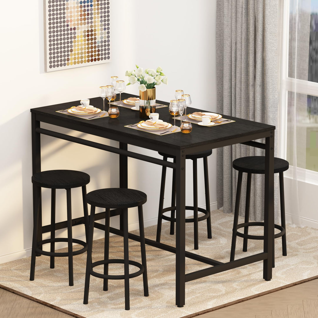4-Piece Bar Height Dining Table Set