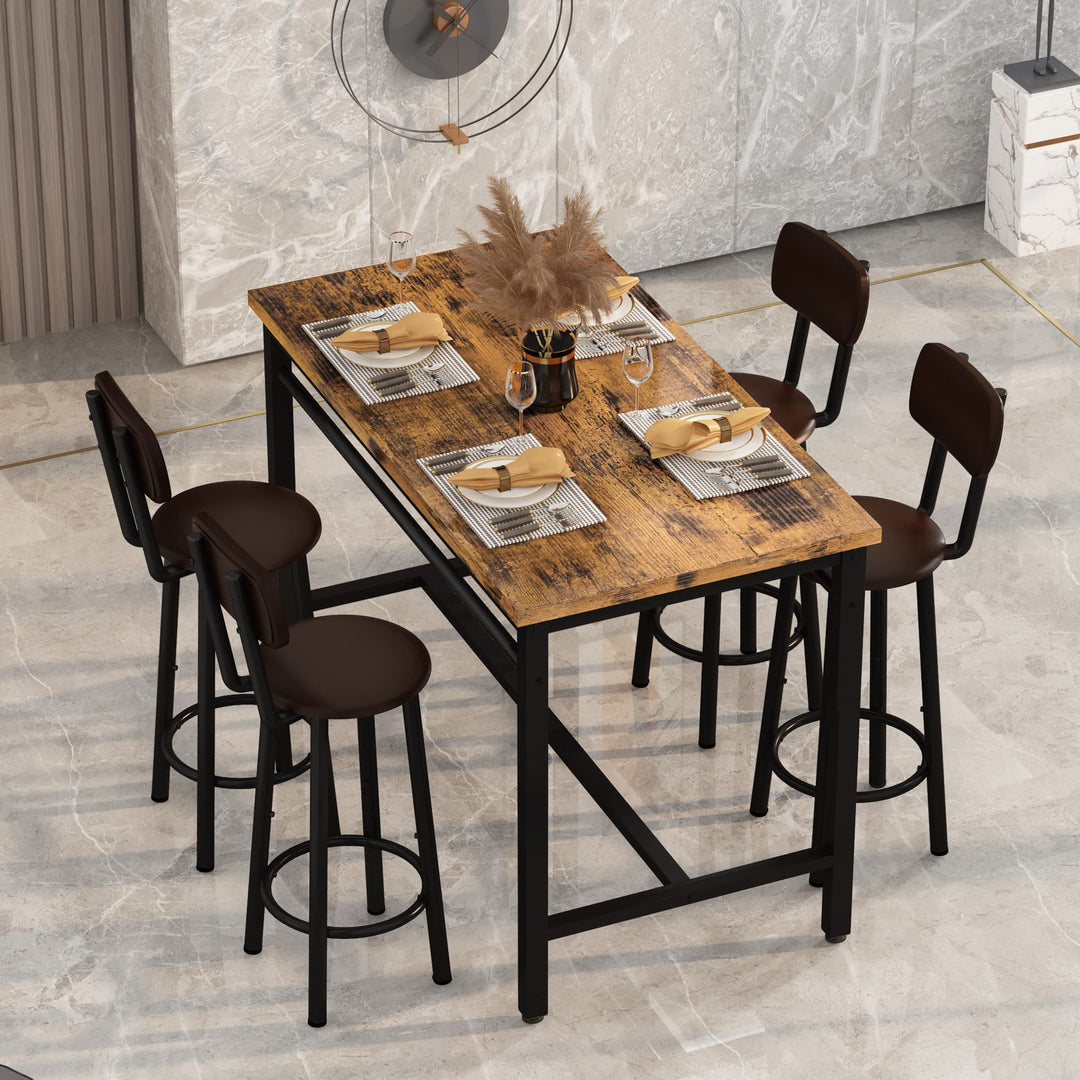 3-Piece Marble Table and Chairs Set