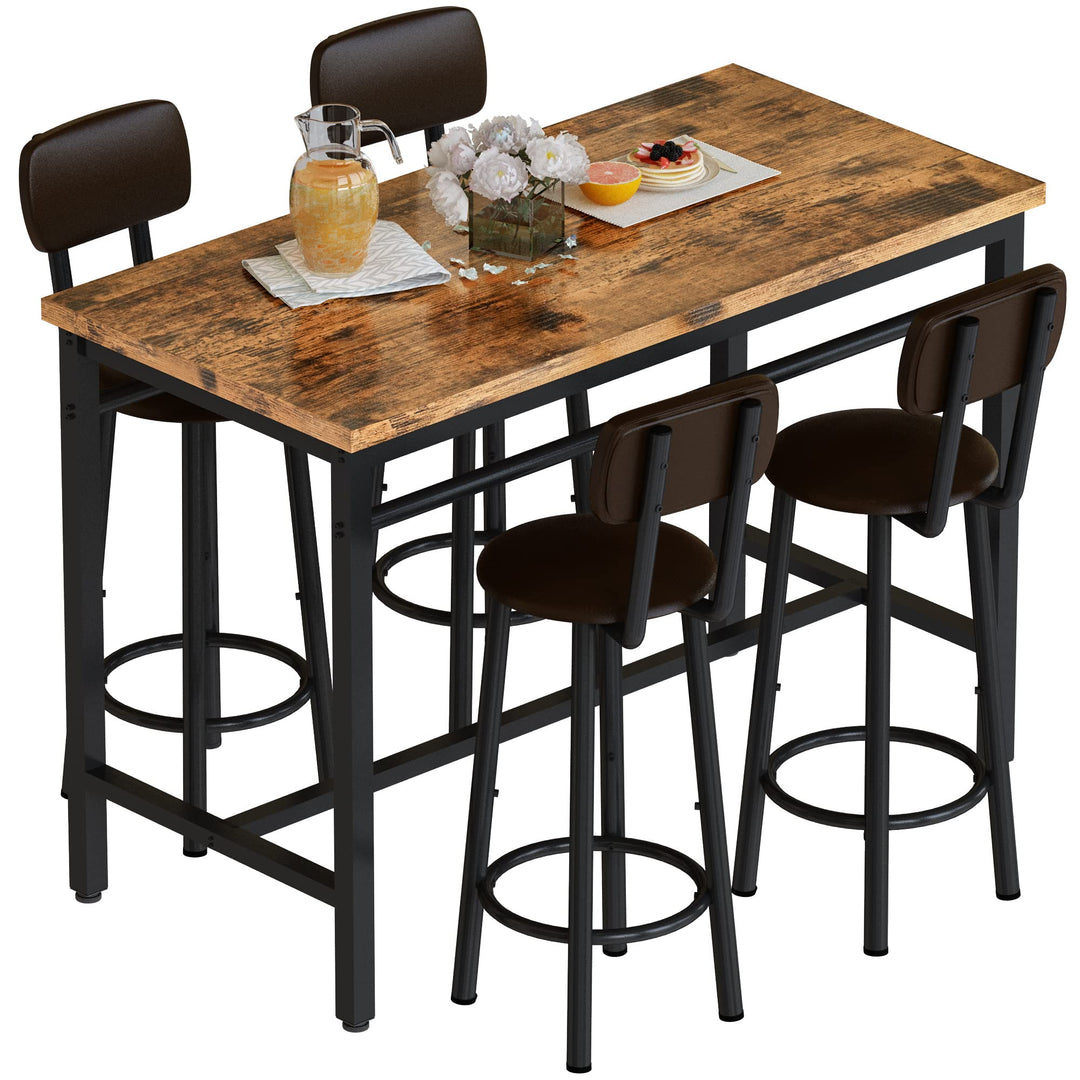 3-Piece Marble Table and Chairs Set
