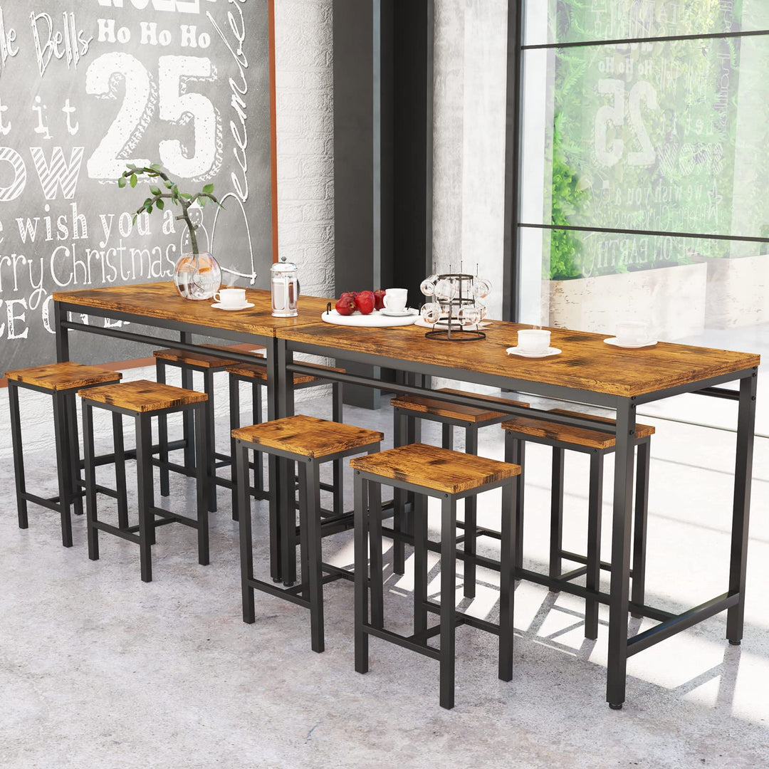 Lamerge Kitchen Tables Set for 4, Dining Faux Marble Top Table and 4 PU Leather Chairs, 5 Pieces Dining Room Table Set for Small Space, Breakfast Nook and Apartment,White+beige,Dining Table024