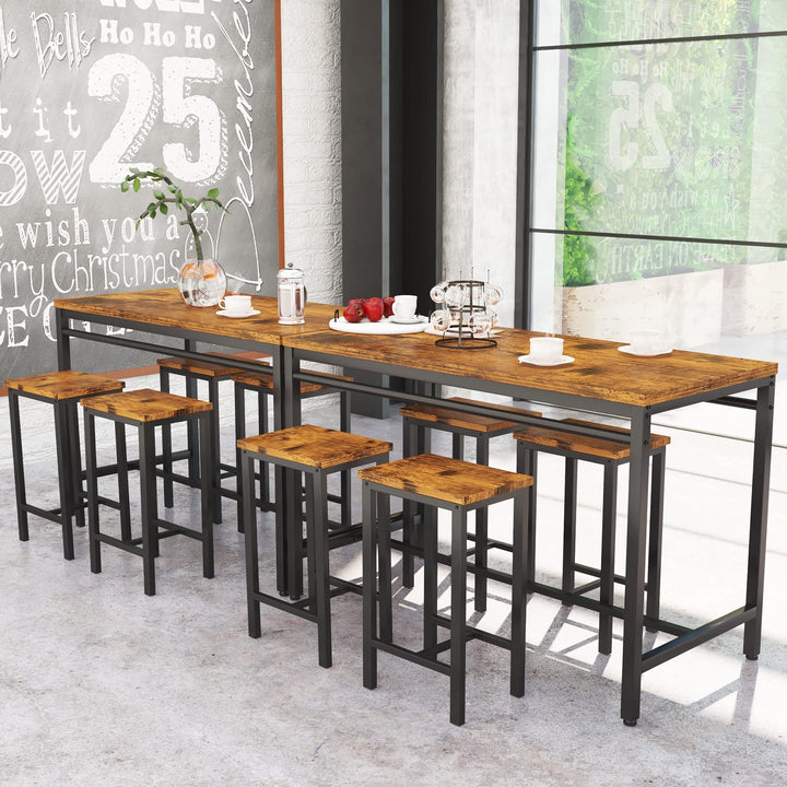 Lamerge Kitchen Tables Set for 4, Dining Faux Marble Top Table and 4 PU Leather Chairs, 5 Pieces Dining Room Table Set for Small Space, Breakfast Nook and Apartment,White+beige,Dining Table024