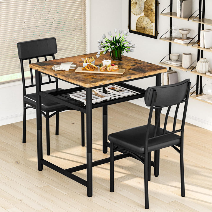 3-Piece Marble Table and Chairs Set