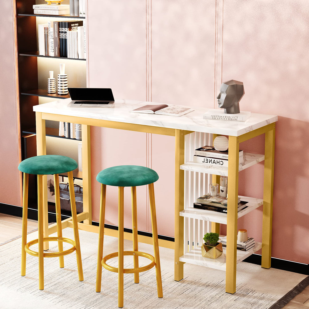 3-Piece Marble Table and Chairs Set