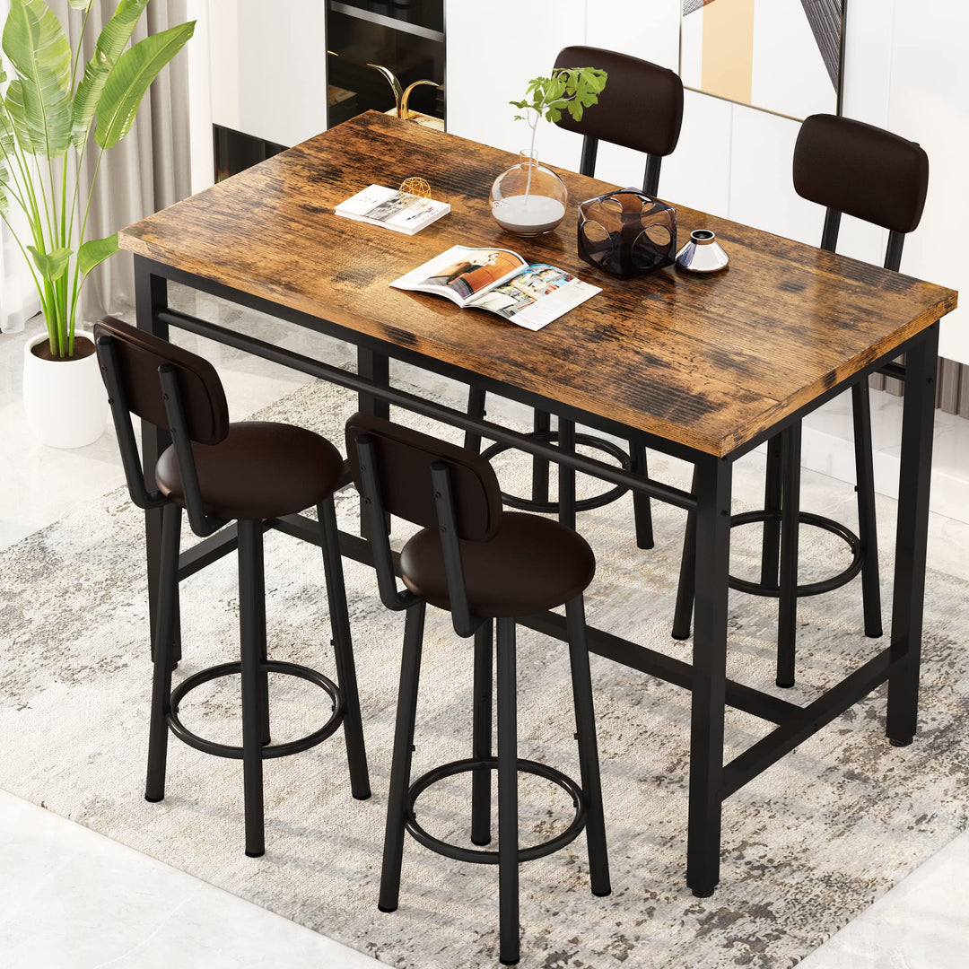 3-Piece Marble Table and Chairs Set