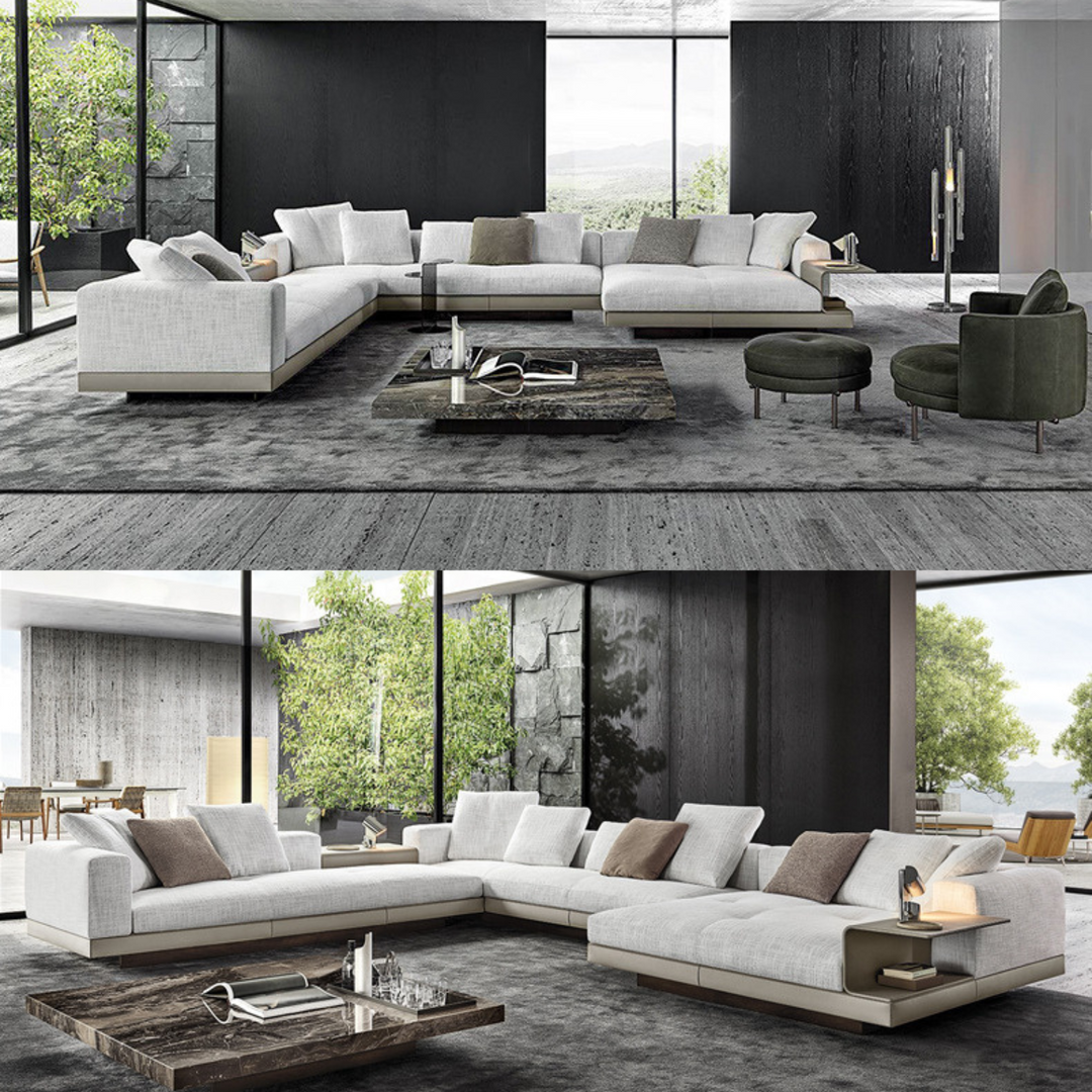 Italy Luxury Connelly L-Shape Corner Sectional Sofa