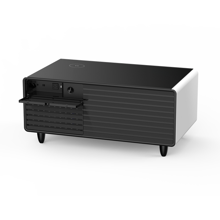 Shinju Modern Smart mini Coffee Table with Built in Fridge,white