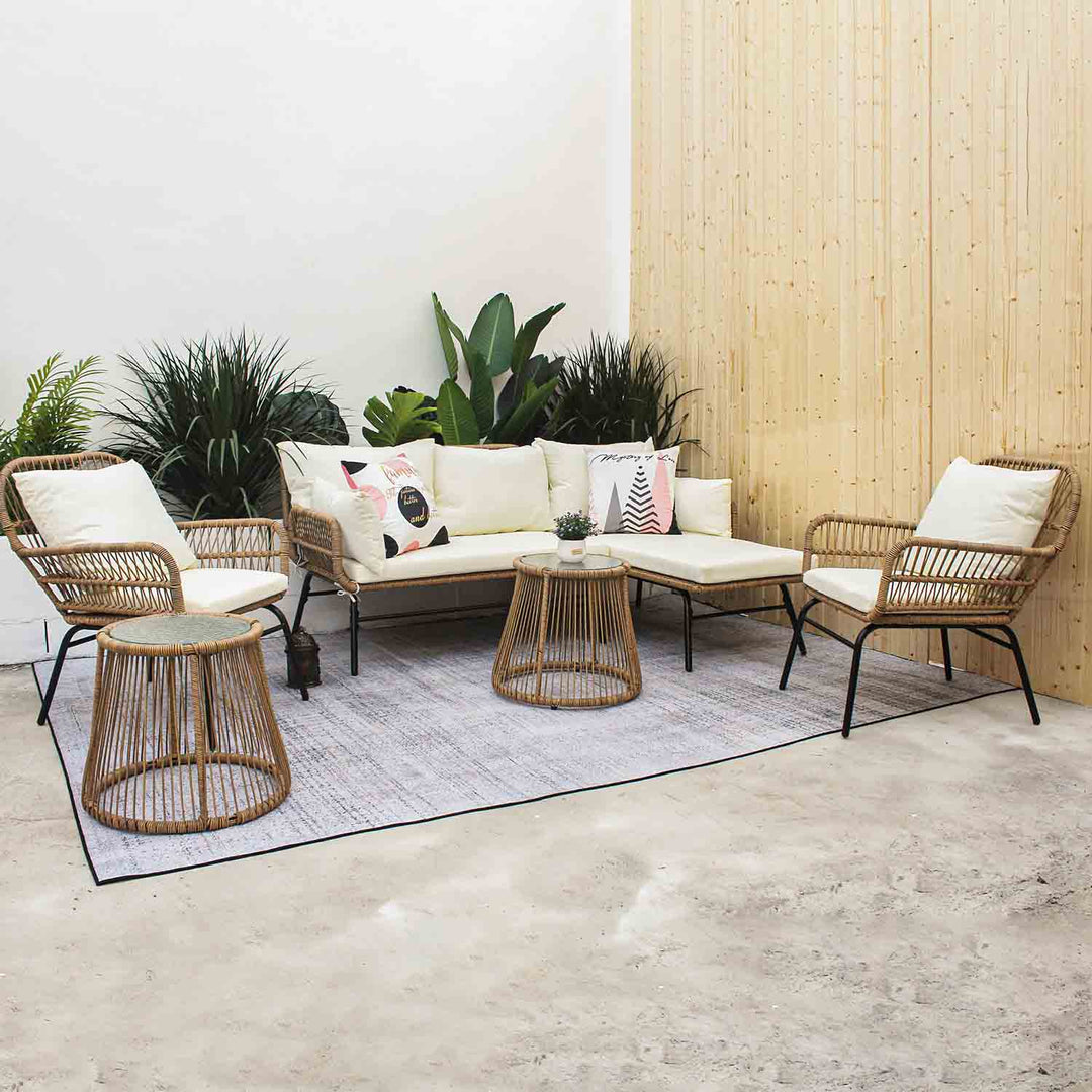 Wicker Patio Sofa Set - Hooseng Furniture