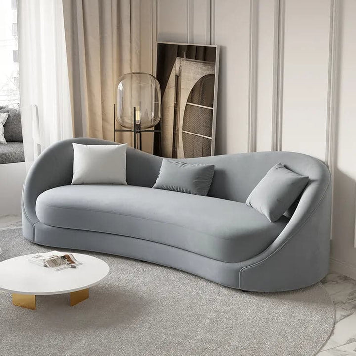 Ghita 84" Velvet Upholstered Sofa 3-Seater Solid Wood Frame