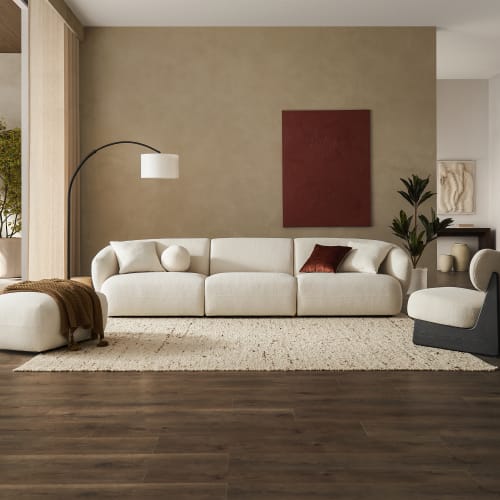 Auburn Wabi Sabi Lamb Velvet Fabric Loveseat/3 Seater Sofa
