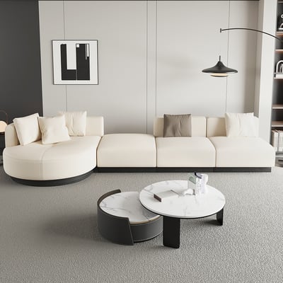 146.9'' L-Shaped Sectional Corner Modern Modular Sofa