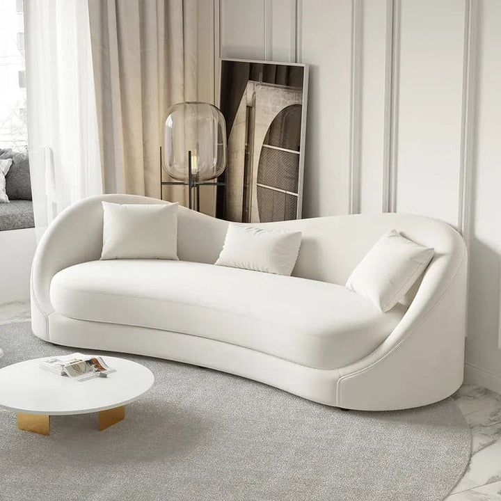 Ghita 84" Velvet Upholstered Sofa 3-Seater Solid Wood Frame