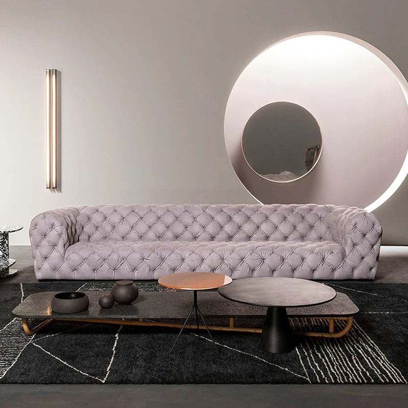 Sitka Premium Leather Chester Moon Sofa
