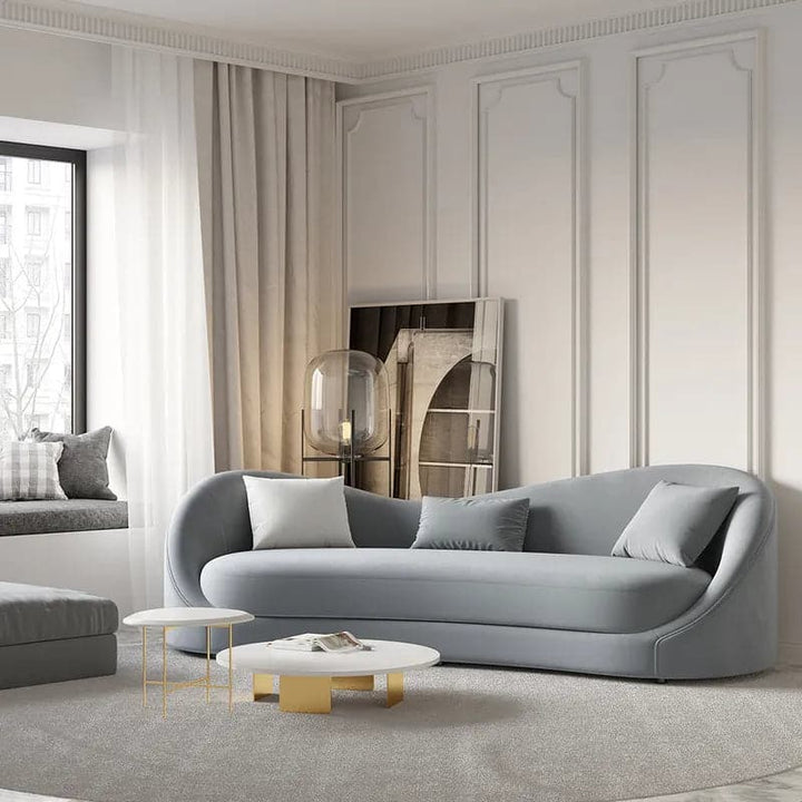 Ghita 84" Velvet Upholstered Sofa 3-Seater Solid Wood Frame
