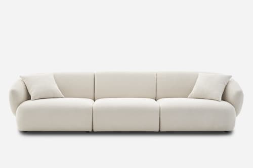Auburn Wabi Sabi Lamb Velvet Fabric Loveseat/3 Seater Sofa