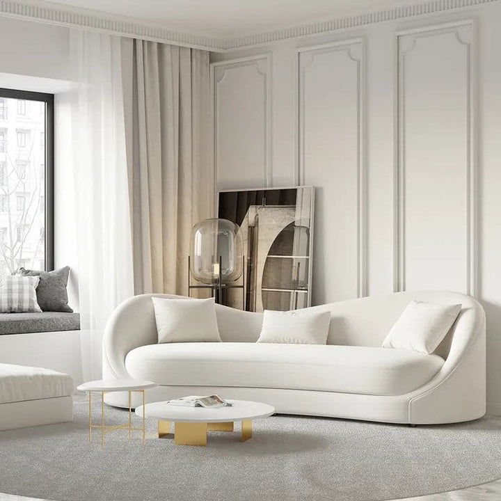 Ghita 84" Velvet Upholstered Sofa 3-Seater Solid Wood Frame