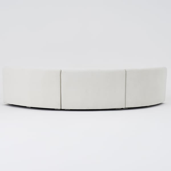 Ghita 120" Modern White Curved Sectional Floor Sofa