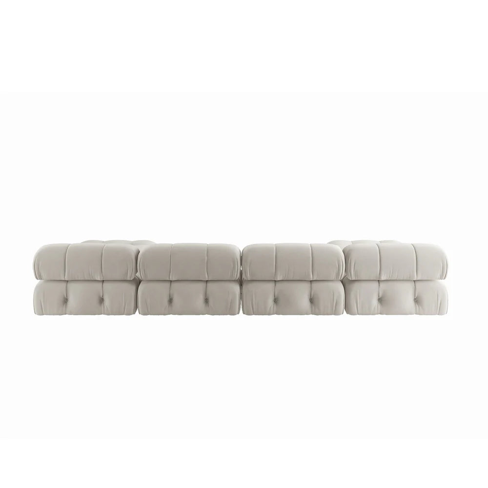 138'' Modern Velvet Upholstery U-shaped Sectional Sofa