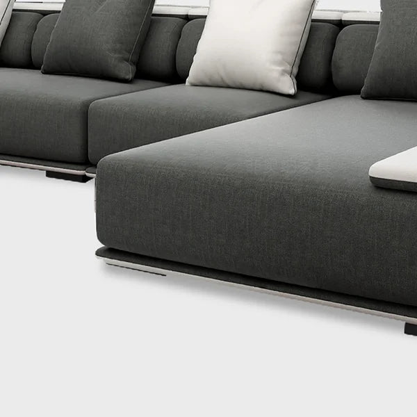 Modern Corner Modular Sectional Sofa L-Shaped 4-Seater