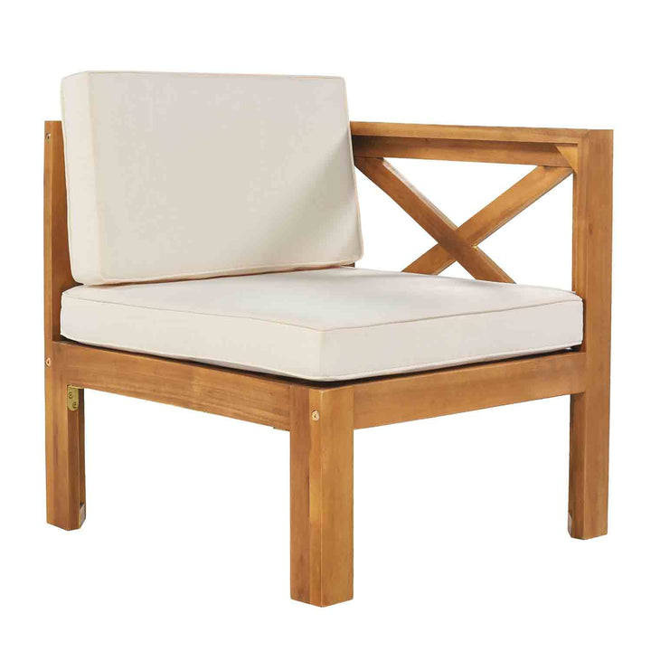 Oasis Acacia Wood Patio Sectional Sofa Seating Group Set