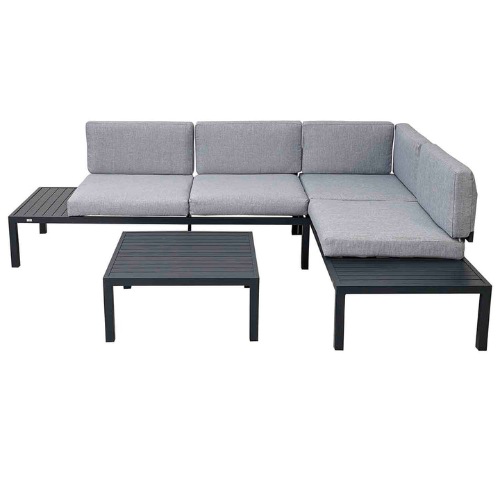 Oasis Outdoor Aluminum Alloy Sectional Sofa Set with End Table