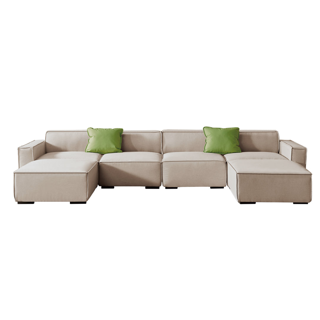 Modular U Shaped 4-Seater Sectional Sofa