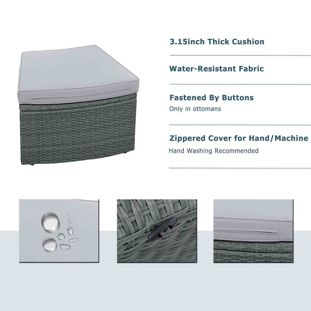 Irta Rattan Outdoor Sectional with Storage