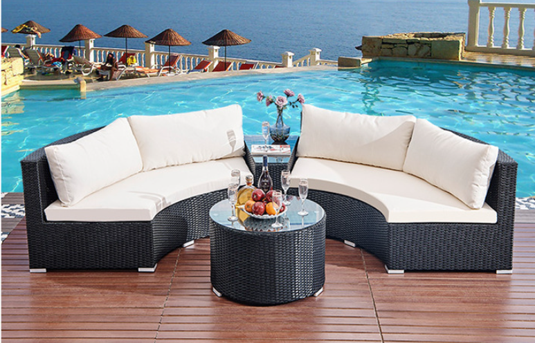 Rattan Curved Outdoor Sectional Sofa