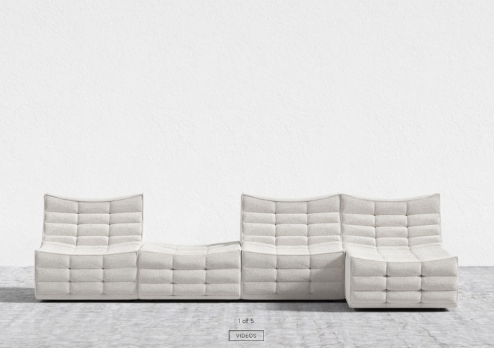 Baxter Vintage Square Array Modular Sectional Sofa