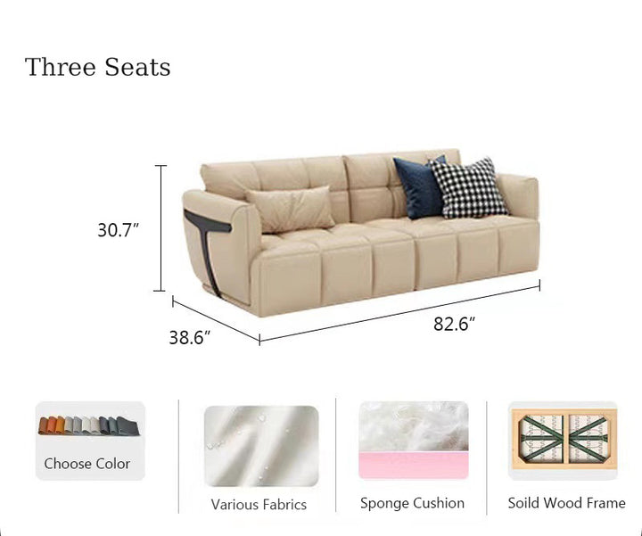 Baxter Minimalist Modern Light Luxury Puff Cream Sofa