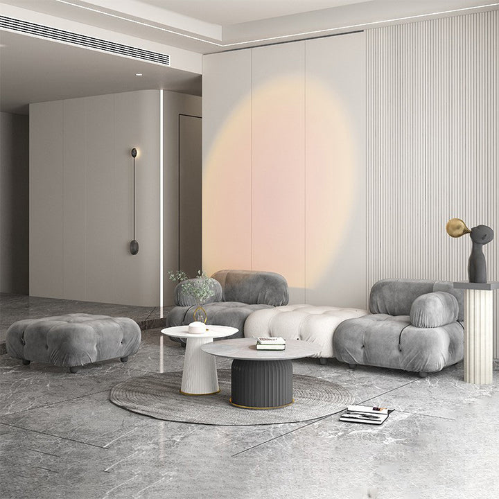 Premium Velvet Color-Blocked Modular Sofa