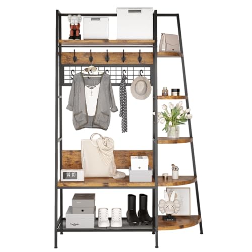 Multifunctional Entryway Shelf Organizer Coat Rack