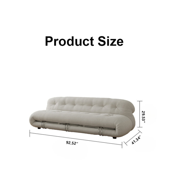 Modern Latex Leather Soriana 4 Seater Sofa