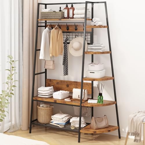 Multifunctional Entryway Shelf Organizer Coat Rack