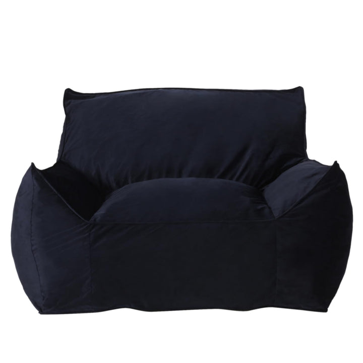 Hooseng Bean Bag Chair for Adults, Kids, Teens, Foam Filled Beanbag Sofa Chair with Armrests & Removable and Machine Washable Velvet Cover for Reading, Gaming in Bedroom, Living Room, Grey