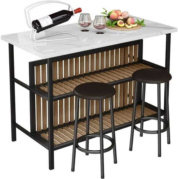 Kitchen Island Faux Marble Counter 33