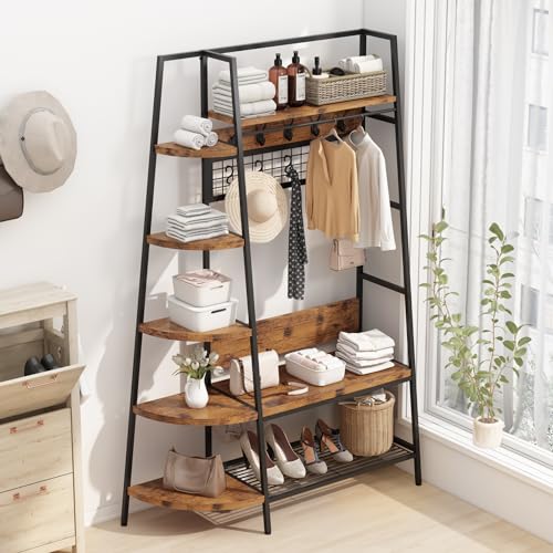 Multifunctional Entryway Shelf Organizer Coat Rack