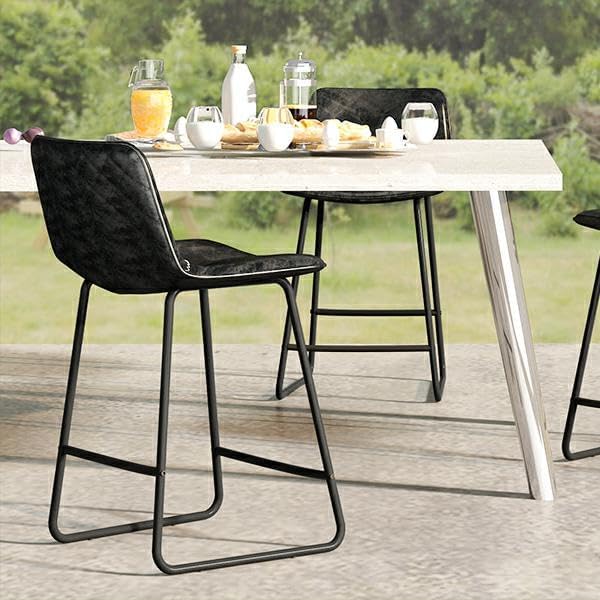 24 inch Bar Stools Set of 2 with PU Leather