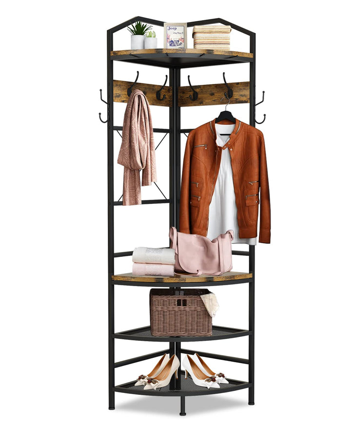 Entryway Coat Rack with Drawer