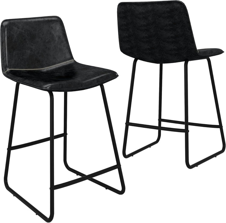 24 inch Bar Stools Set of 2 with PU Leather