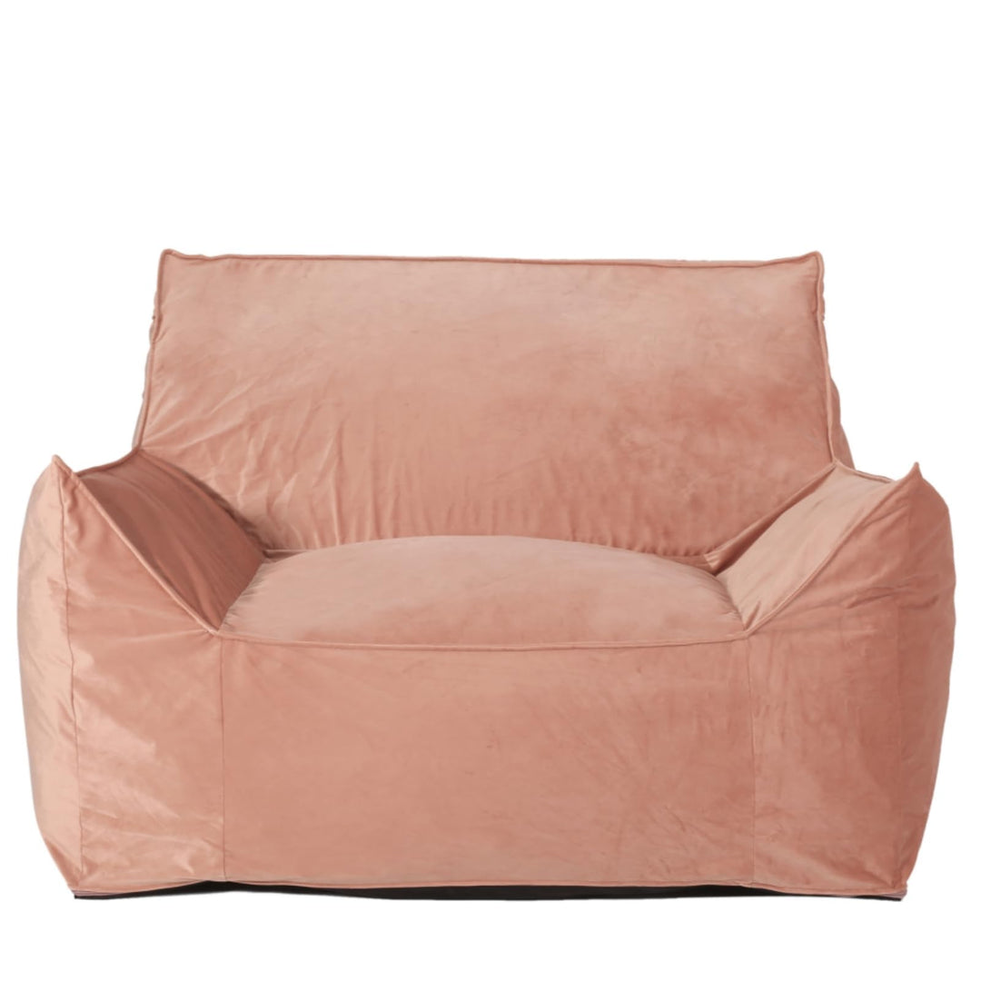Hooseng Bean Bag Chair for Adults, Kids, Teens, Foam Filled Beanbag Sofa Chair with Armrests & Removable and Machine Washable Velvet Cover for Reading, Gaming in Bedroom, Living Room, Grey