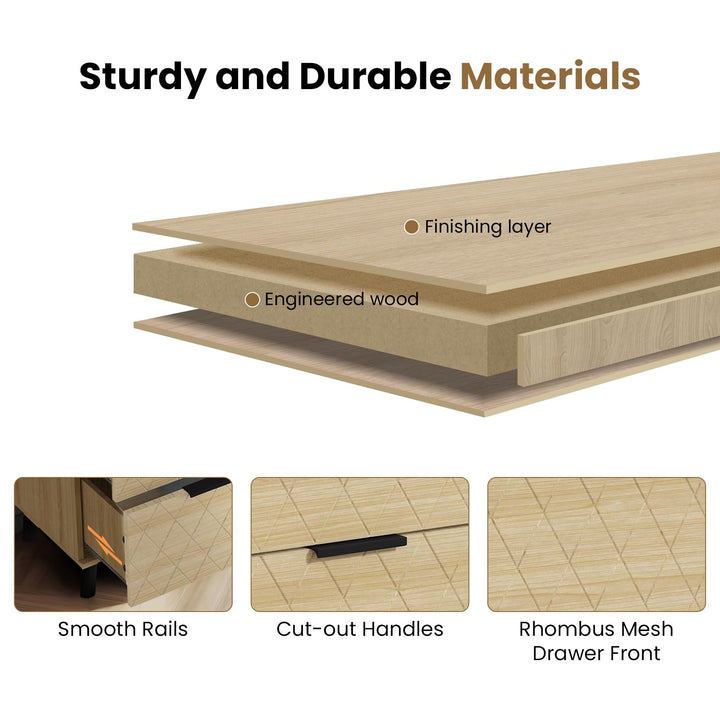 Modern 3 Drawer Dressers Chests of Drawers