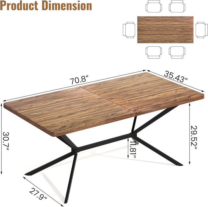 70.87" Large Dining Room Table