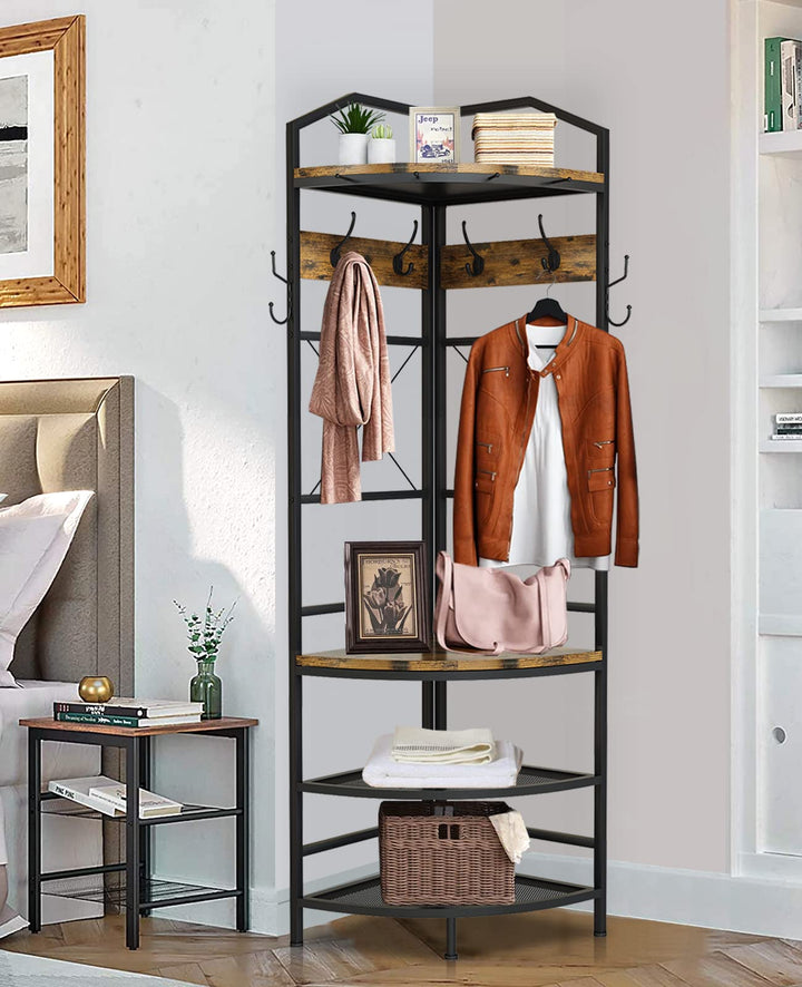 Entryway Coat Rack with Drawer